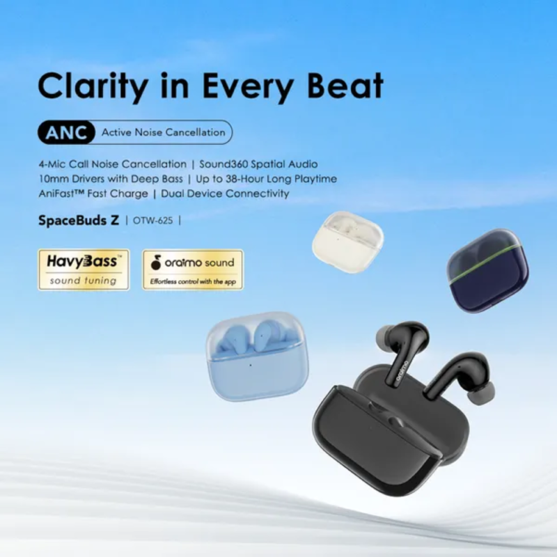 Oraimo SpaceBuds Z ANC True Wireless Earbuds with Spatial Audio (OTW-625)