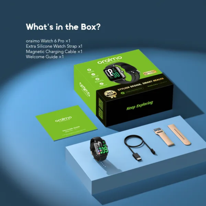 Oraimo Watch 6 Pro 1.69'' Full Touch Smart Watch (OSW-807S)