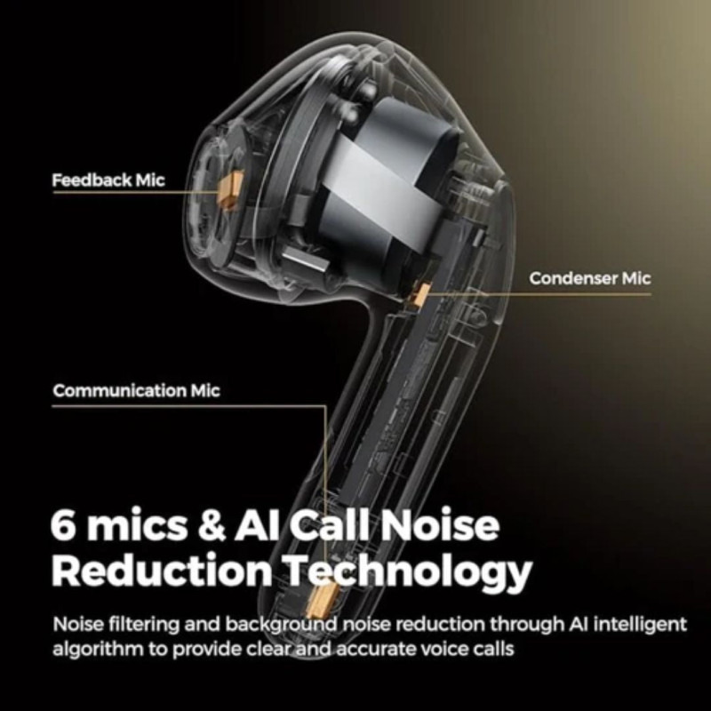 SOUNDPEATS Air4 Bluetooth Headphones Transparent Black