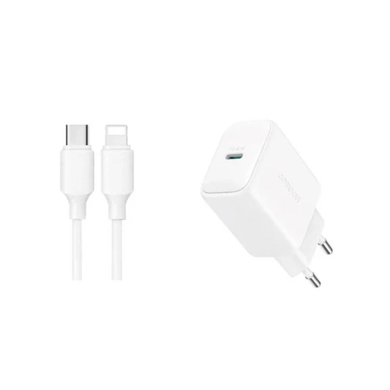 Joyroom 20W Charger EU+C to L Cable 1m TCF20