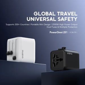 Oraimo PowerOmni 251 2500W Multi-Plug Travel Converter (OCW-T01)