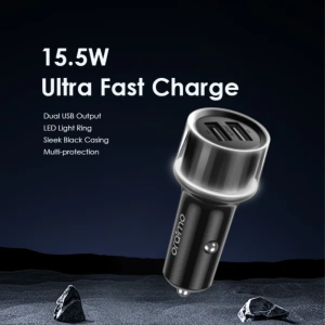 Oraimo Highway 15 15.5W Car Charger Black (OCC-1152D) | With Official One Year Brand Warranty | Authentico.pk