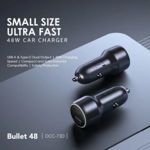 Oraimo Bullet 48 48W Car Charger Black (OCC-73D) | With Official Six Months Brand Warranty | Authentico.pk